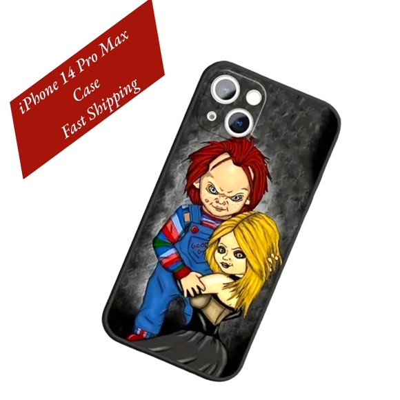 NWT!! Chucky and Tiffany iPhone 14 Pro Max Black Durable Protective Case!! - Picture 6 of 9